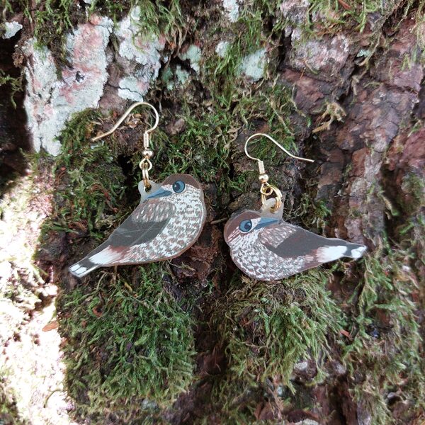 boucle d'oreilles M - casse noix moucheté - plastique dingue et crayons - 2025