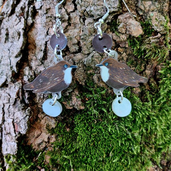 boucle d'oreilles M - cincle plongeur - plastique dingue et crayons - 2025