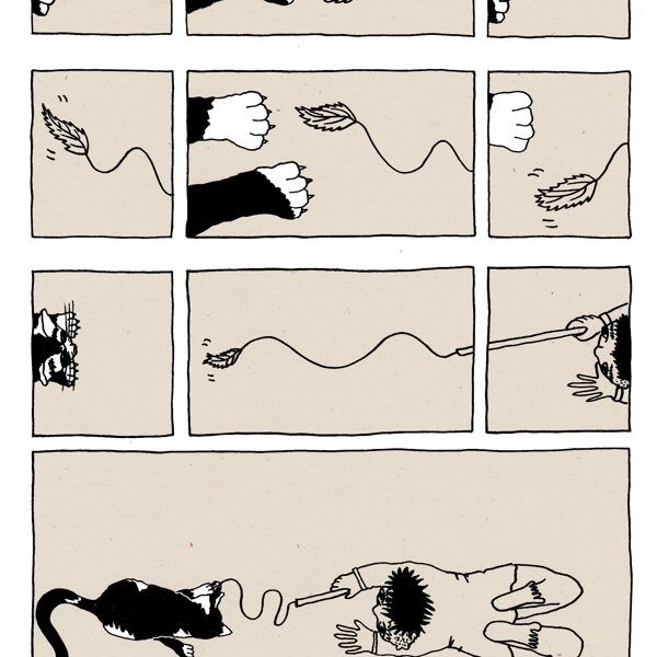 jeu de chat / stylo / 21 x 29,7 cm / 2020 (vendu)