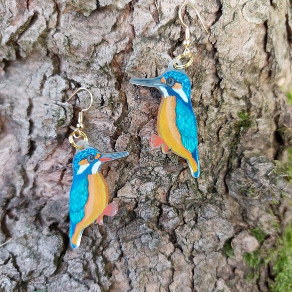 boucle d'oreilles M - couple martin-pêcheur- plastique dingue et crayons - 2025