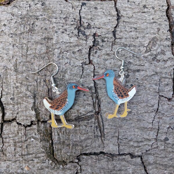 boucle d'oreilles M - Râle d'eau - plastique dingue et crayons - 2025