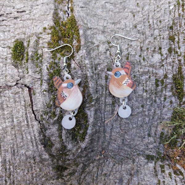 boucle d'oreilles S - Troglodyte mignon- plastique dingue et crayons - 2025 (vendu)