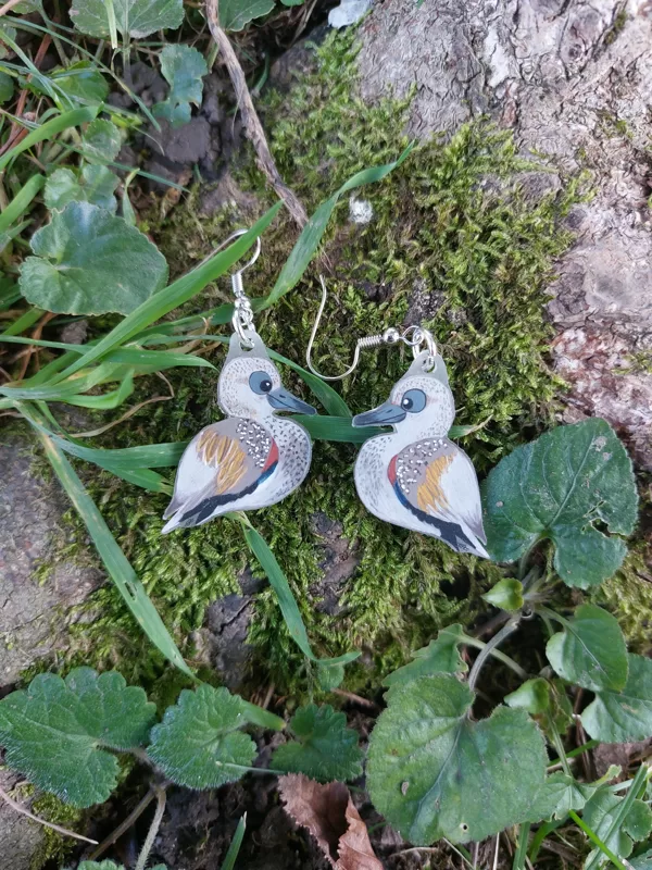 boucle d'oreilles S - canard chipeau - plastique dingue et crayons- 2025 (vendu)